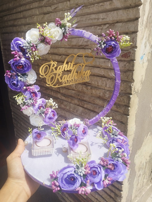 Lavender Theme Ring Platter for Engagement