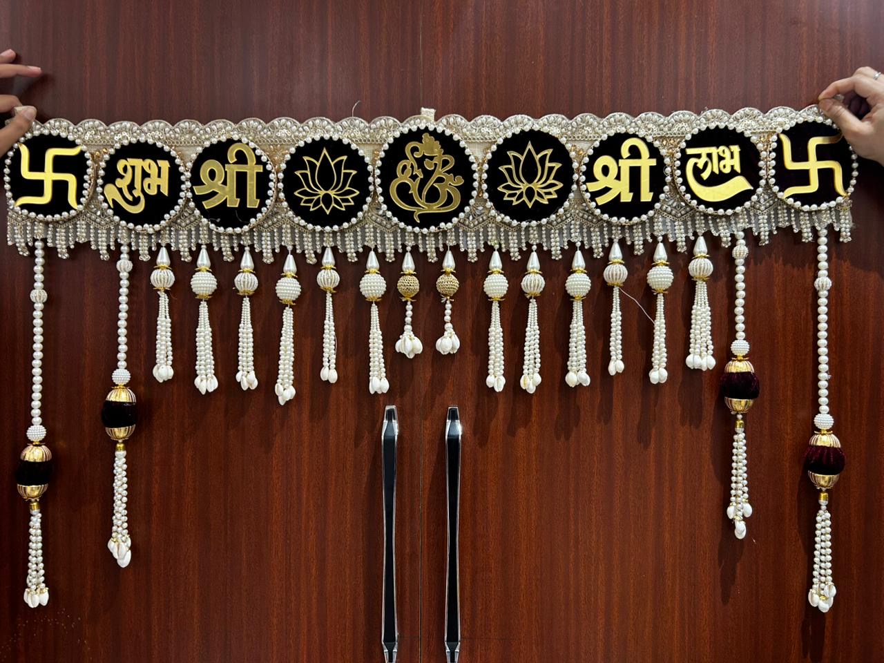 Handmade Shubh Labh Bandhanwar for Main Door | Festive Toran for Home Entrance (40” W Approx)