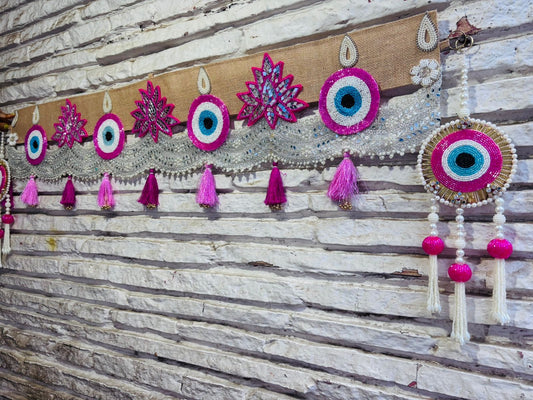 Evil Eye and Lotus Toran | Bandhanwar (40” W Approx)