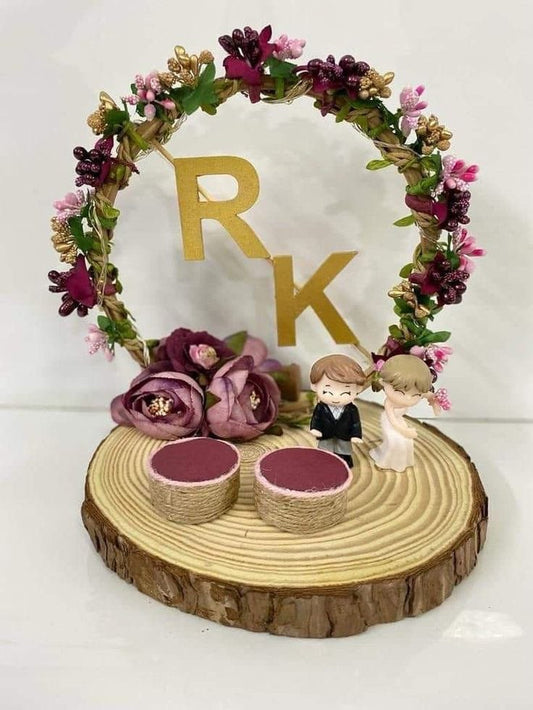 Ring platter with initials and couples