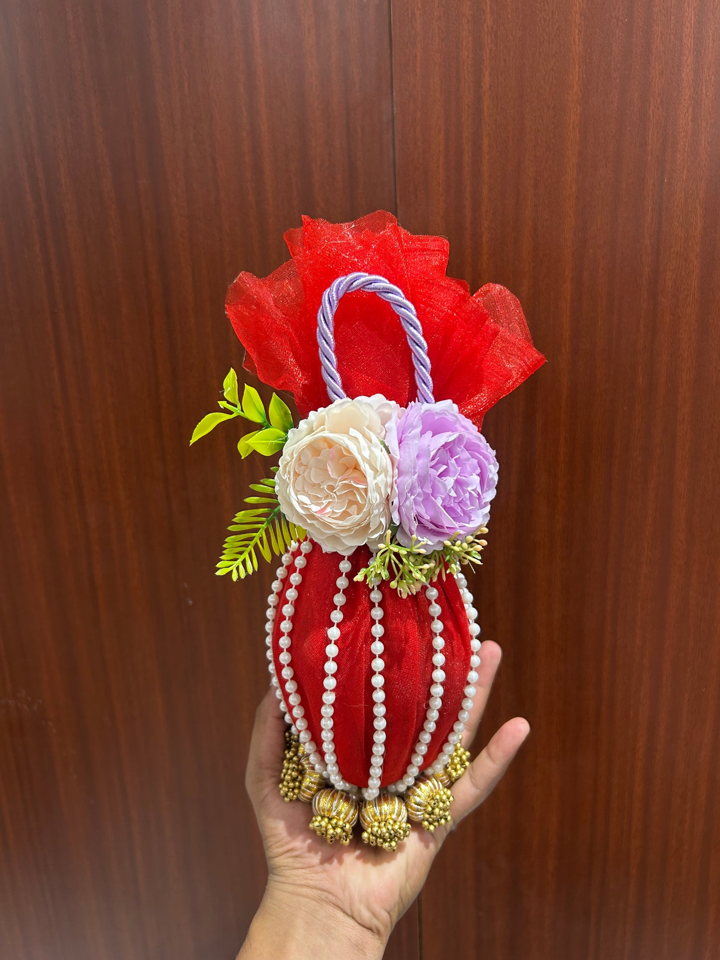 Traditional Shagun Decorated Nariyal for Wedding & Puja (Kalash Coconut)
