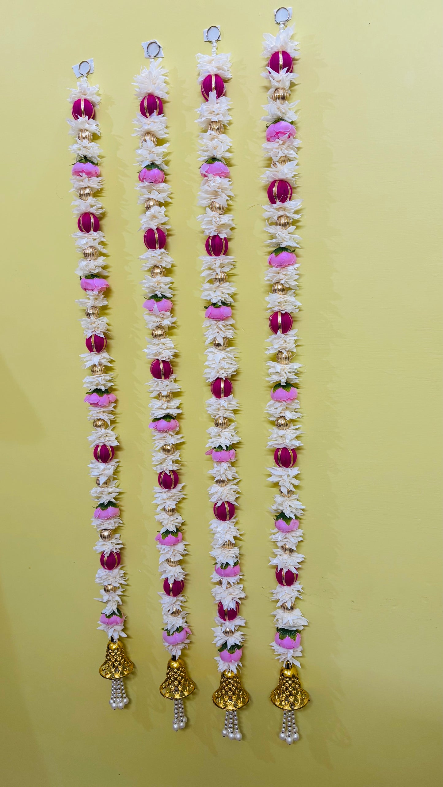 Pink, Red and White Side Hanging (32” H Approx) 2 Piece Only