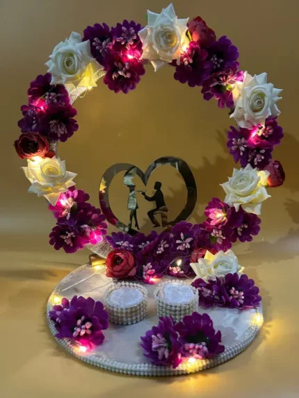 Ring Platter - Vibrant Purple and White