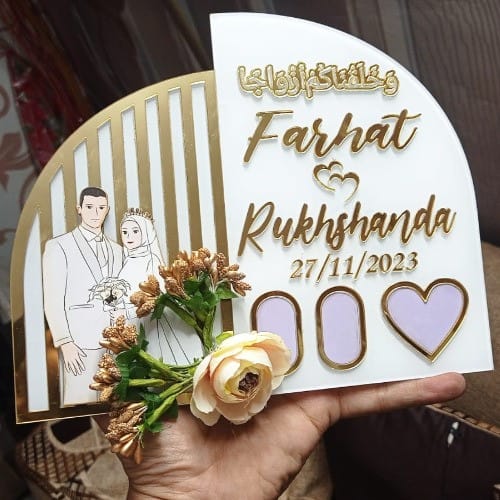Customised Thumb Print Sign Wedding Frame with Photo