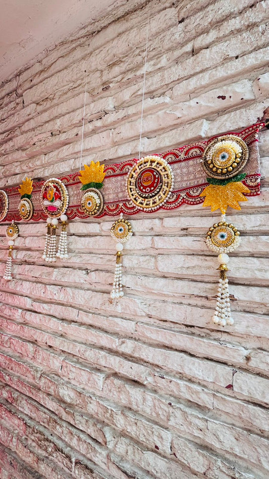 Ganesh Ji and Subh Labh theme Toran | Bandhanwar (40” W Approx)