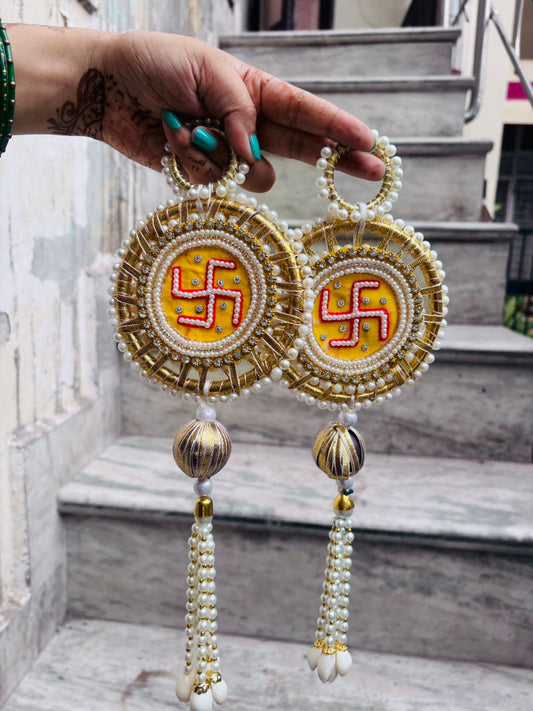 Swastik Side Hanging (8” H Approx)