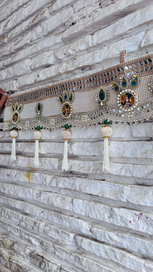 Radha Krishna and peacock theme Toran | Bandhanwar (40” W Approx)