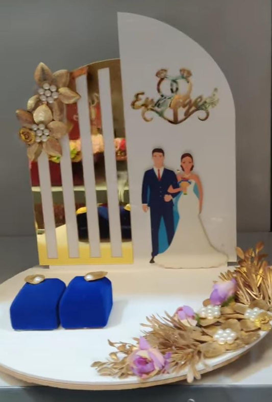 Trending Acrylic Ring Platter with photo
