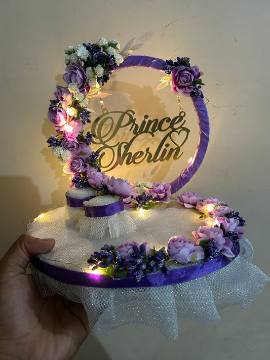 Lavender Theme Ring Platter for Engagement