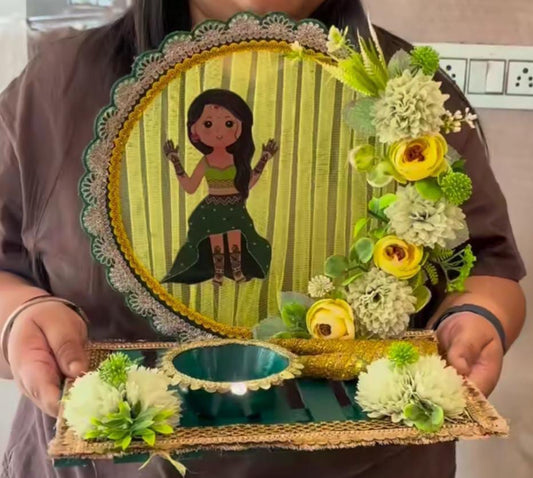 Mehendi Platter with Girl Sticker