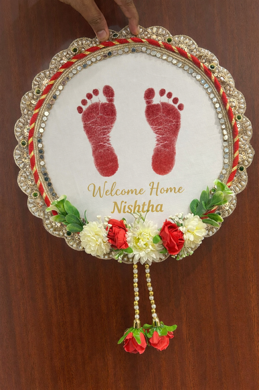 Bridal Welcome Footprint & Handprint – Personalised Griha Pravesh Gift