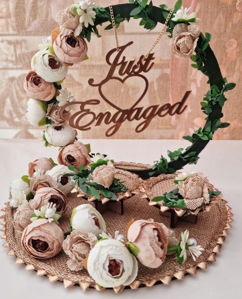 Just Engaged Ring Platter for Engagement