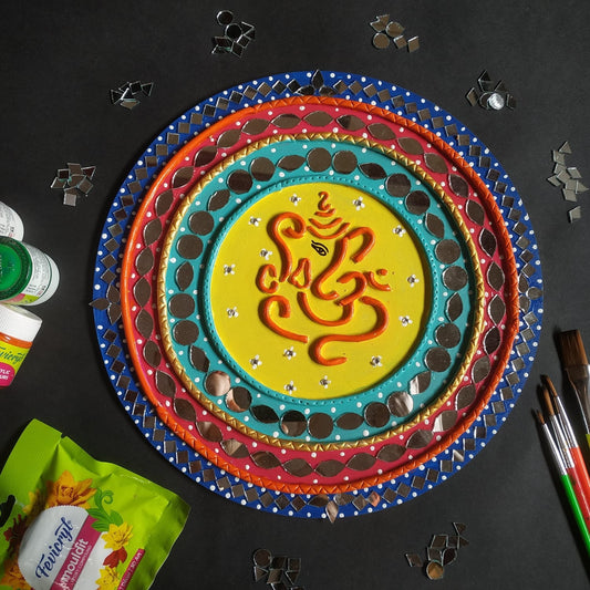 Ganesh Ji Lippan Art Wall Hanging
