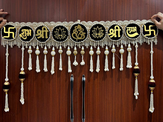 Handmade Shubh Labh Bandhanwar for Main Door | Festive Toran for Home Entrance (40” W Approx)