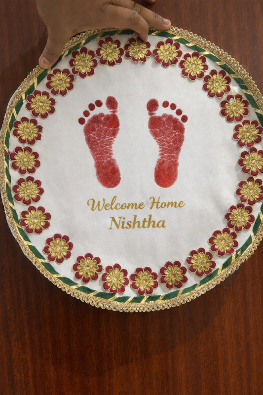 Shubh Kadam – Personalised Bridal Welcome Footprint & Handprint Set