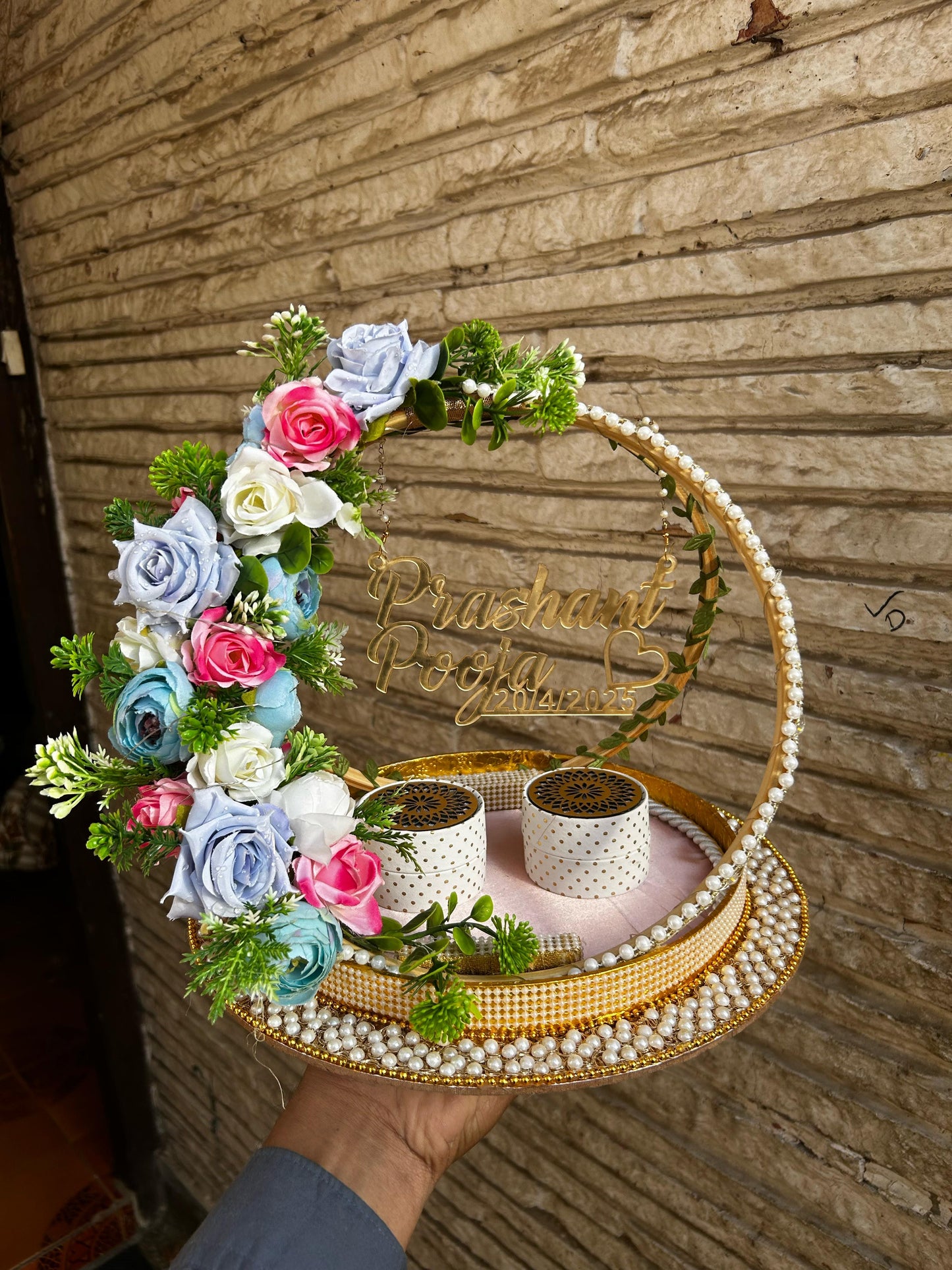 Ring Platter - Multicolour Flowers Design 6