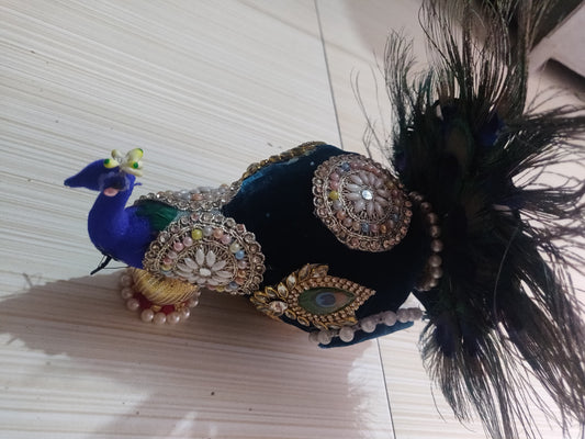 Premium Shagun Peacock shape Decorated Nariyal for Wedding & Puja (Designer Kalash Coconut)
