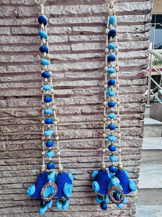 Decoration Door Side Hangings Blue Theme (30” H Approx)