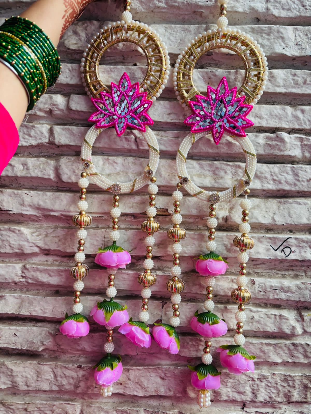 Decoration Door Side Hangings Pink Theme (18” H Approx)