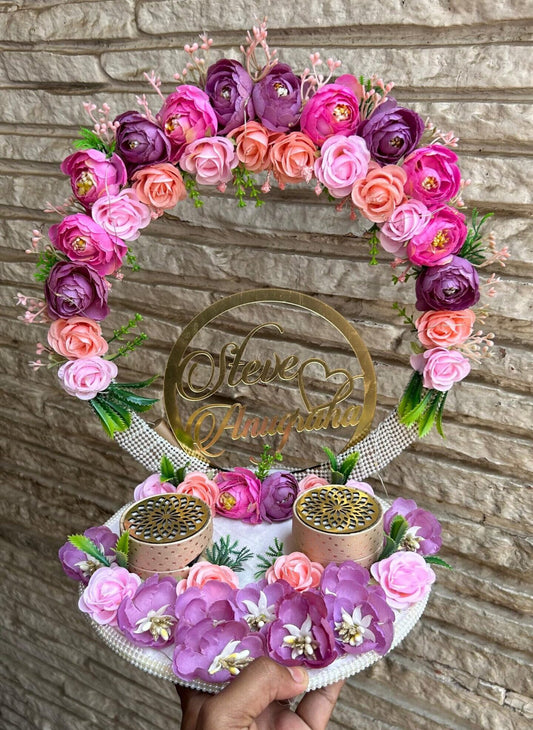 Pink, Peach and Purple Ring Platter