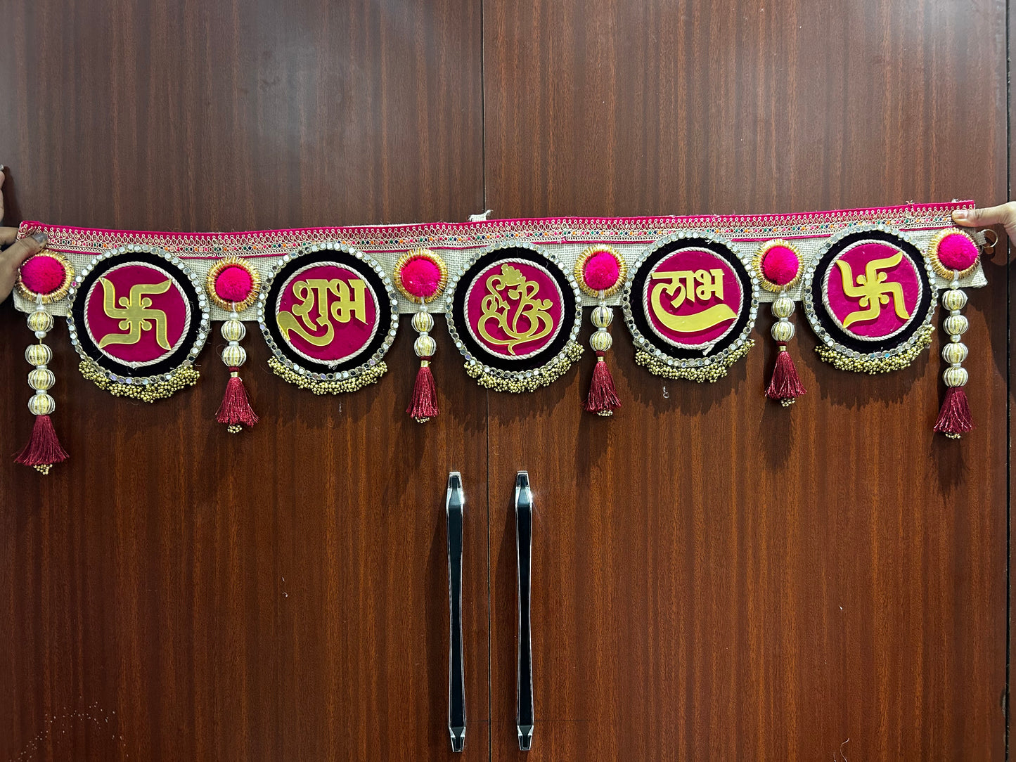 Handmade Shubh Labh Bandhanwar for Main Door | Festive Toran for Home Entrance (40” W Approx)
