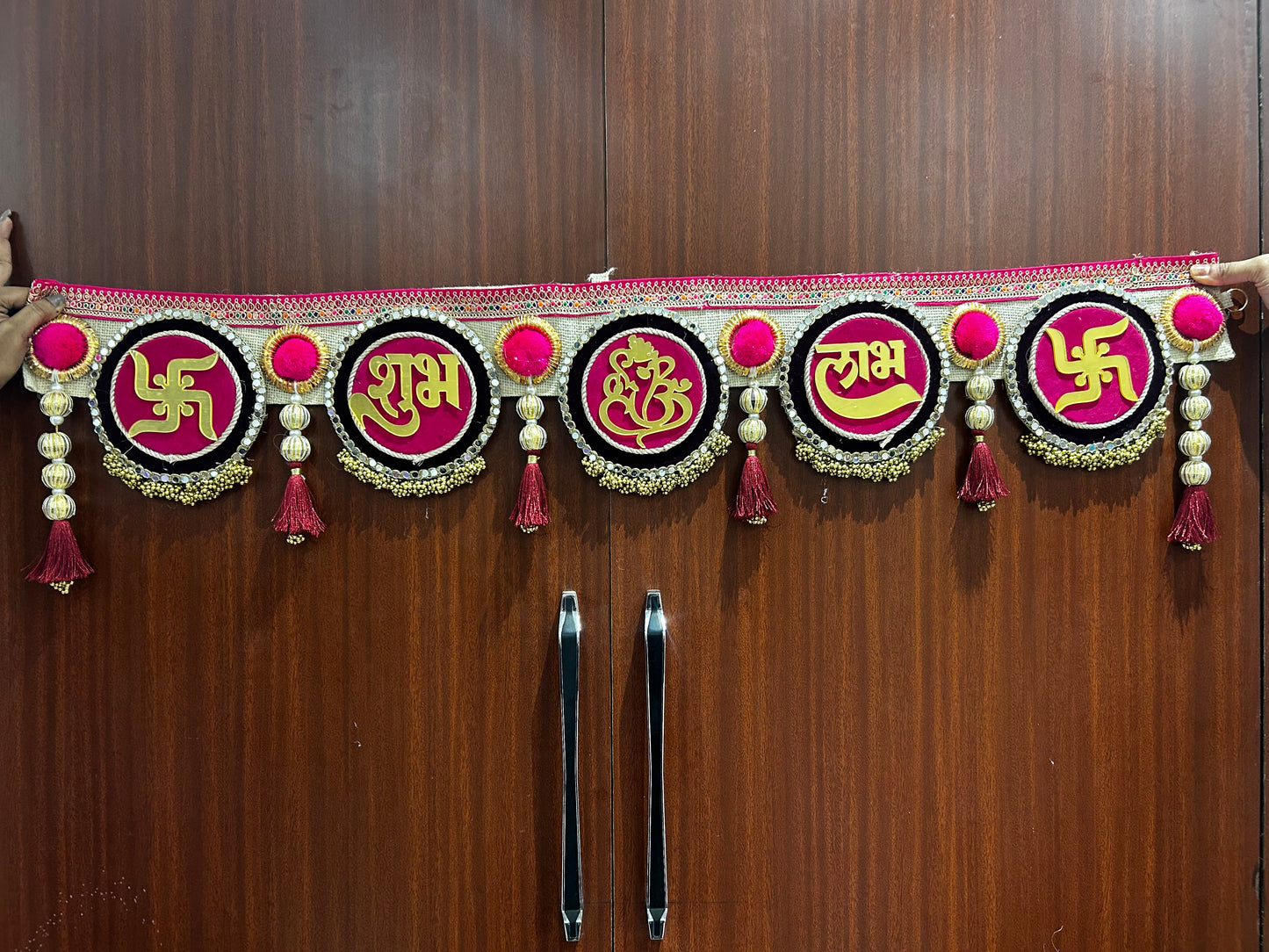 Handmade Shubh Labh Bandhanwar for Main Door | Festive Toran for Home Entrance (40” W Approx)
