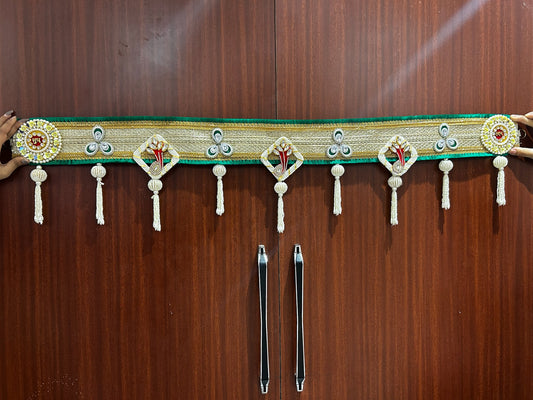 Elegant Traditional Toran Bandhanwar for Main Door (40 Inch Handmade Door Hanging)