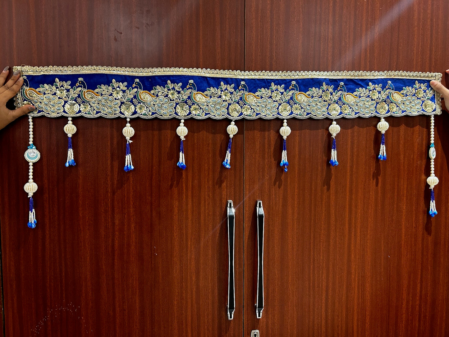 Elegant Festive Toran Bandhanwar for Main Door (40 Inch Handmade Door Hanging)