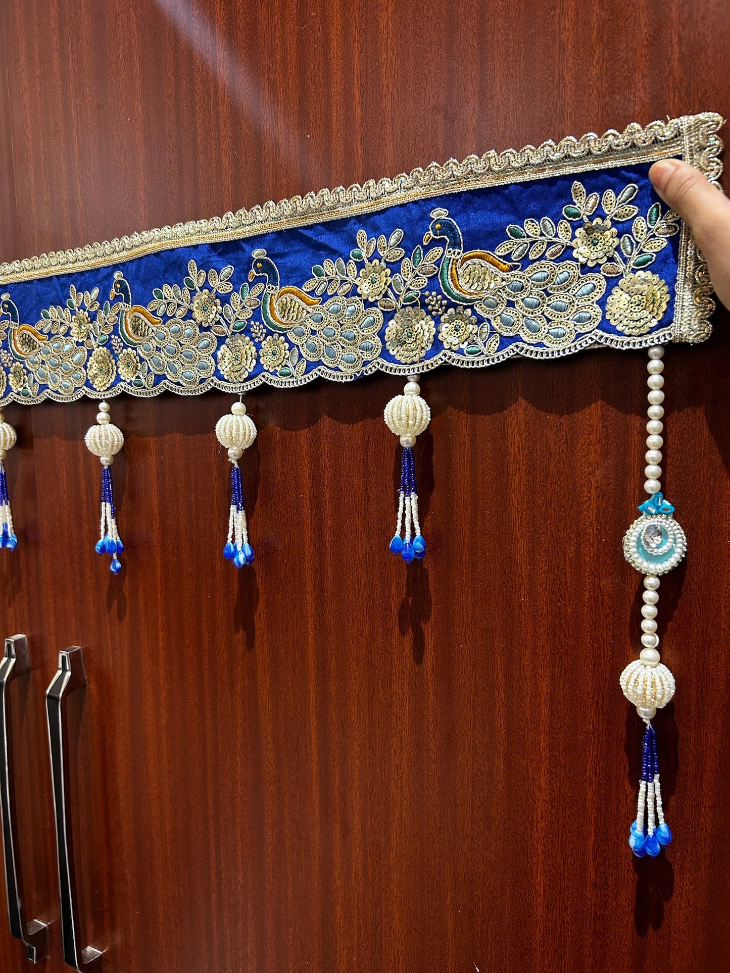 Elegant Festive Toran Bandhanwar for Main Door (40 Inch Handmade Door Hanging)