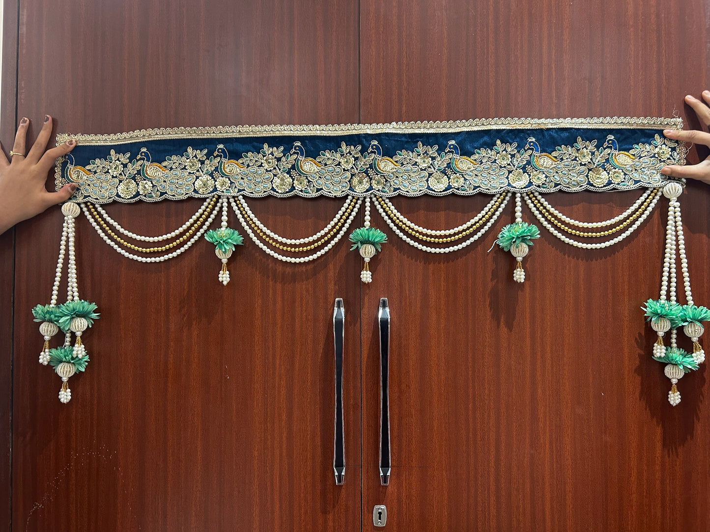 Elegant Handmade Toran Bandhanwar for Main Door (40 Inch Festive Door Hanging)
