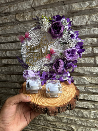 Purple Ring Platter with Couples Names 33
