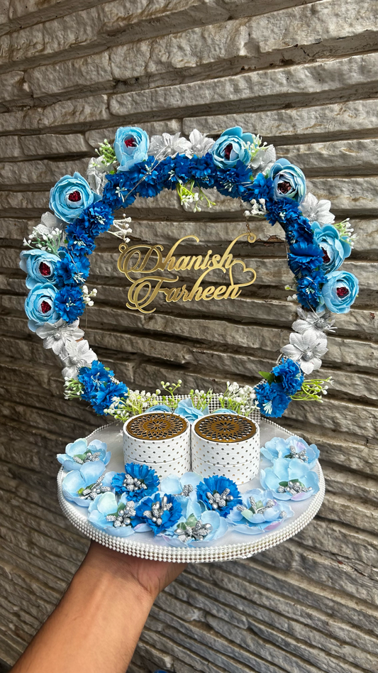 Light Blue and Dark Blue Ring Platter