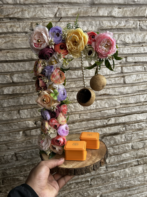Ring Platter -Multicolored with wooden hangings