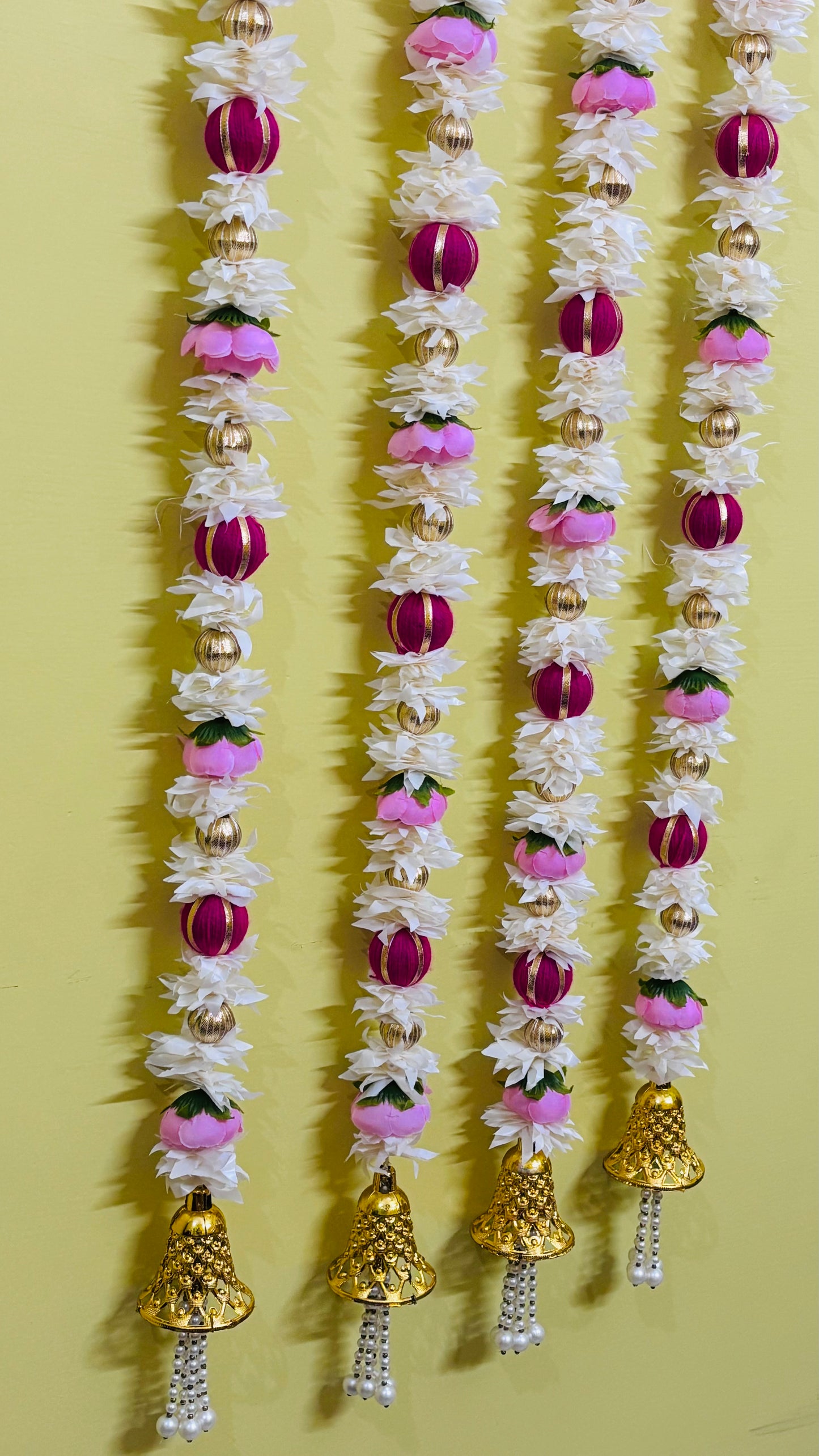 Pink, Red and White Side Hanging (32” H Approx) 2 Piece Only
