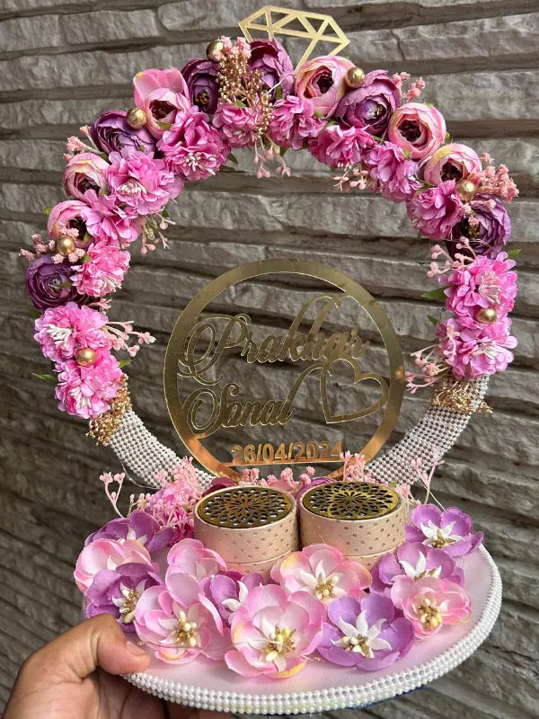 Light Theme Pink, Peach and Purple Ring Platter
