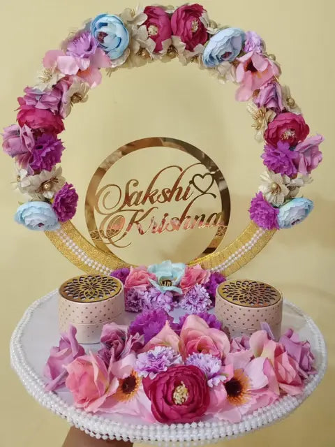 Ring Platter Multicolor (Blue, Light & Dark Pink)