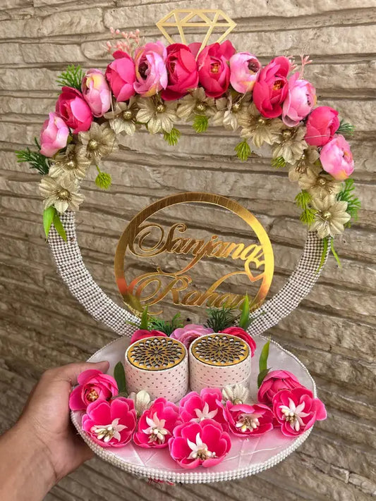 Ring Platter - Pink and Baby Pink Colors 2
