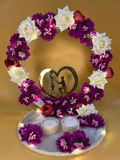 Ring Platter - Vibrant Purple and White