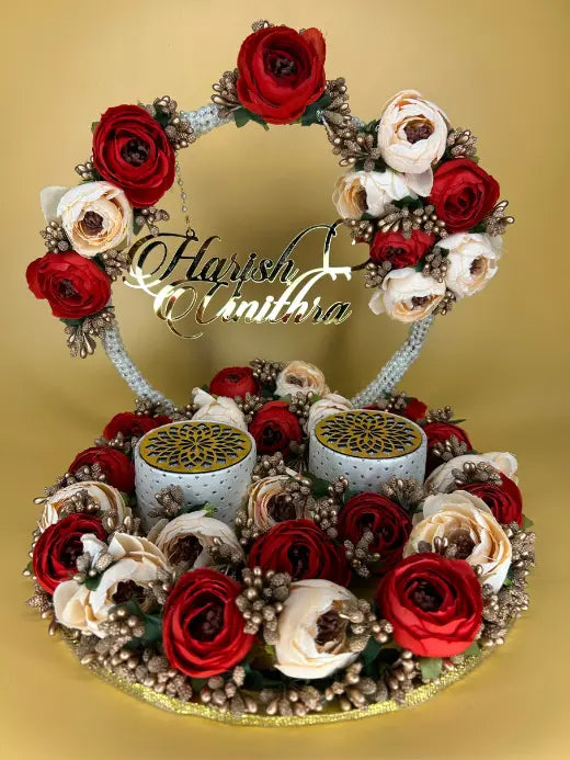 Ring Platter Red and Peach