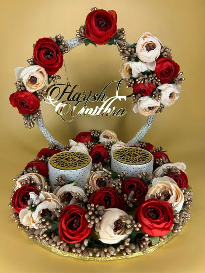 Ring Platter Red and Peach