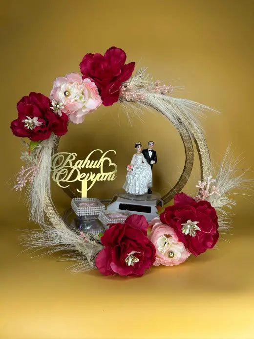 Ring Platter with Rotating Doll and Flowers