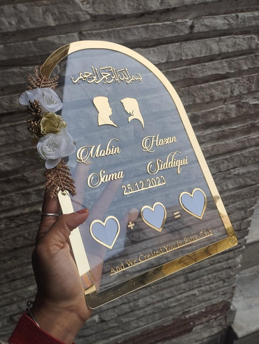 Customized Couple Signature Frame 