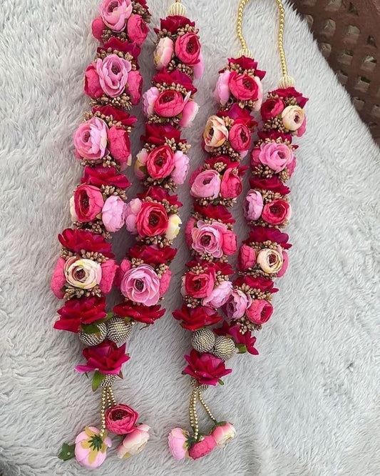 Varmala Wedding | Pink Red and Peach Rose