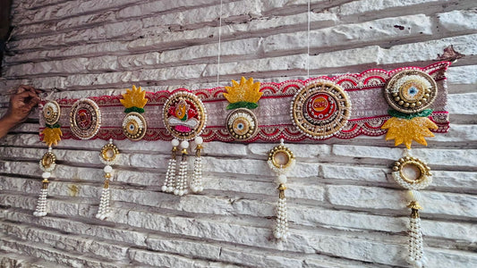 Ganesh Ji and Subh Labh theme Toran | Bandhanwar (40” W Approx)