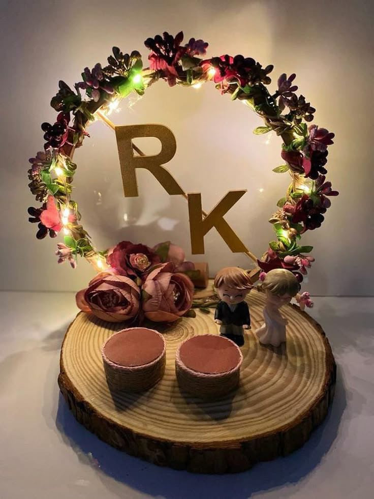 Ring platter with initials and couples