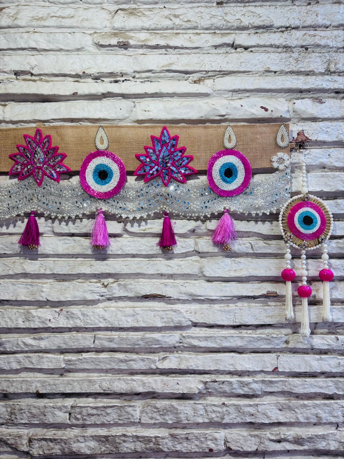 Evil Eye and Lotus Toran | Bandhanwar (40” W Approx)