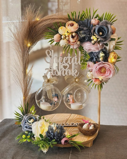 Ring Platter with Multicolour Flowers
