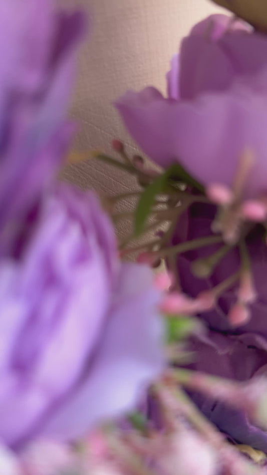 Purple Lotus Varmala – Lavender & Violet Jai Mala with Pearl Tassel