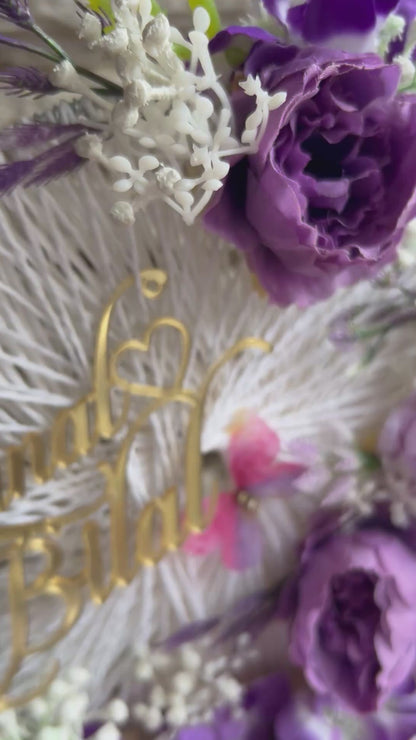 Purple Ring Platter with Couples Names 33